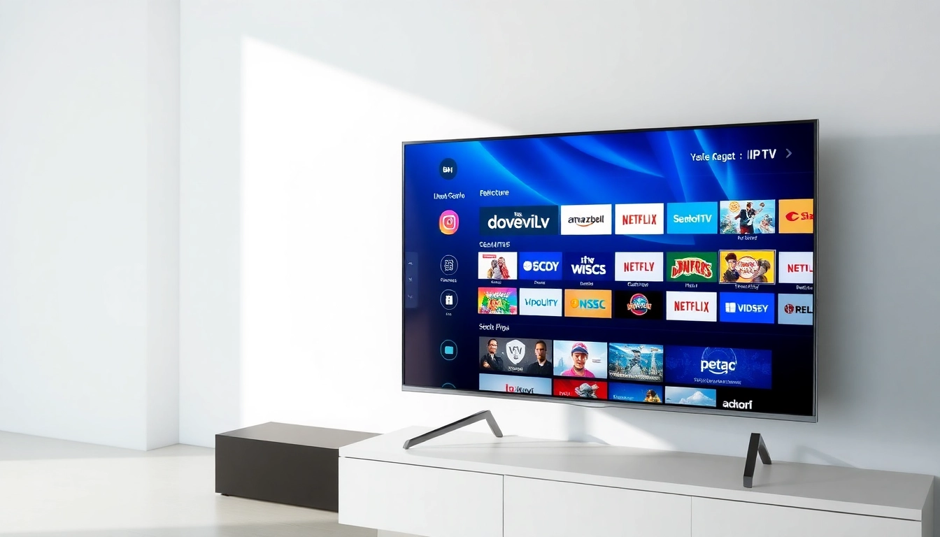 Explore the features of abonnement iptv on a smart TV displaying diverse channel options.