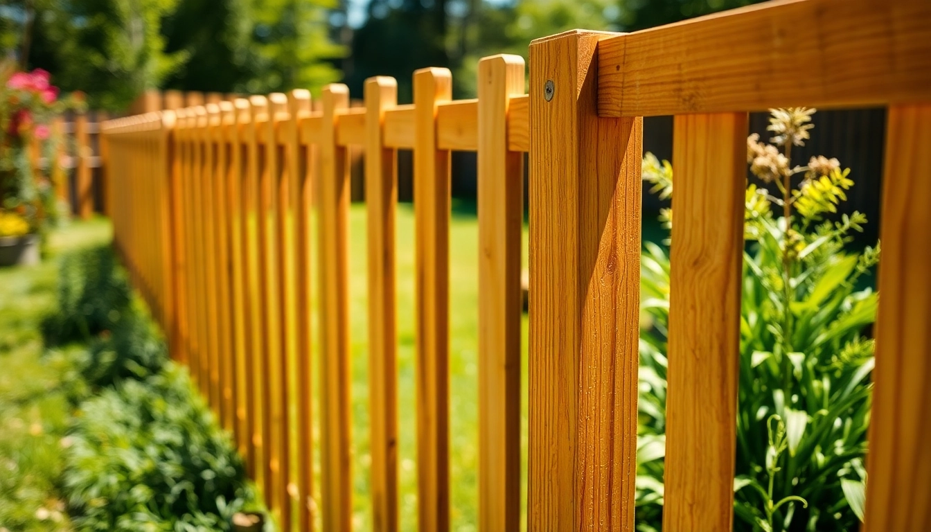 View a well-crafted fence from fencing companies Manchester enhancing a beautiful garden setting.