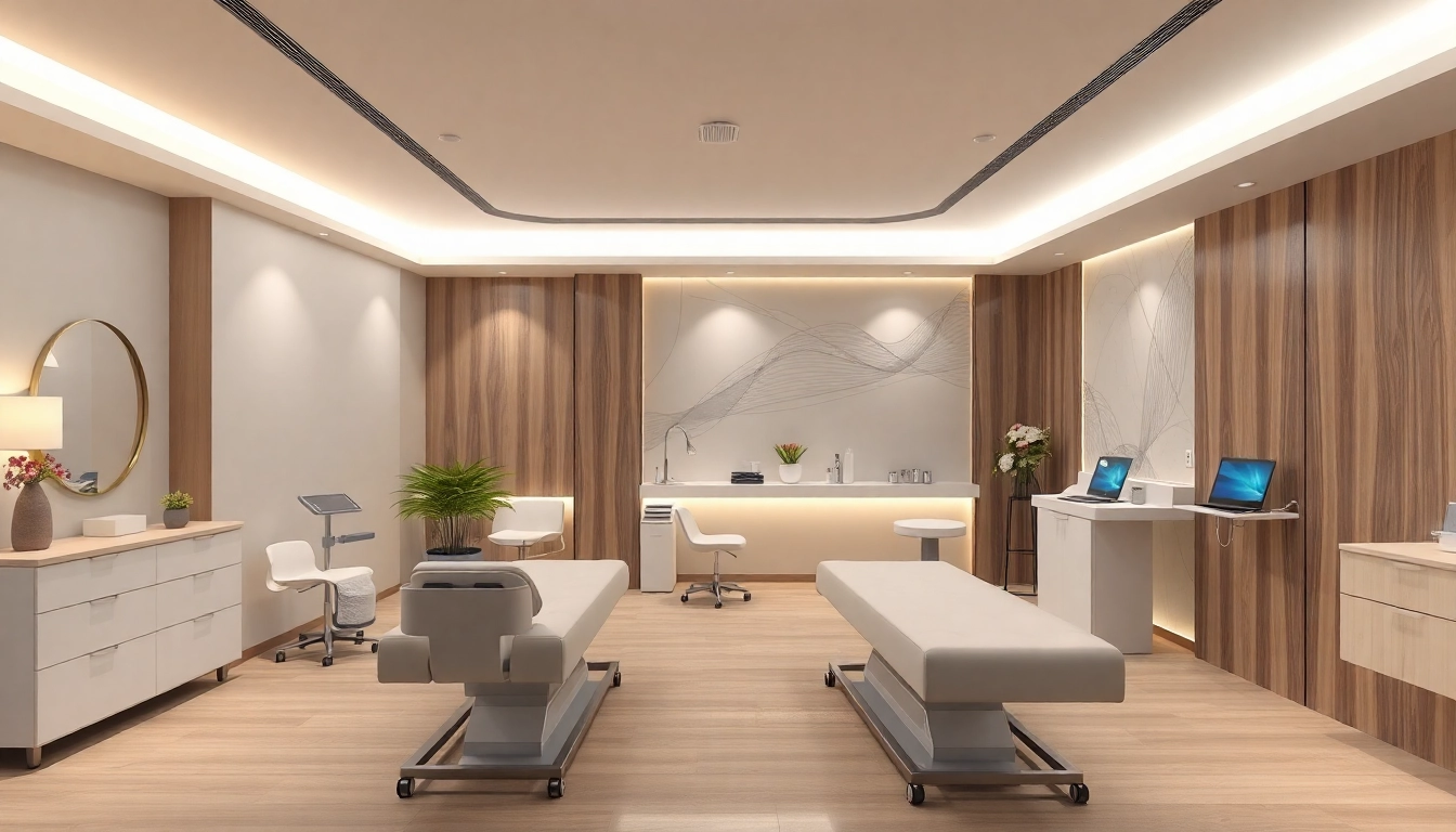 Behandlung durch Experten in einer modernen Klinik für ästhetische Medizin mit beruhigender Atmosphäre.