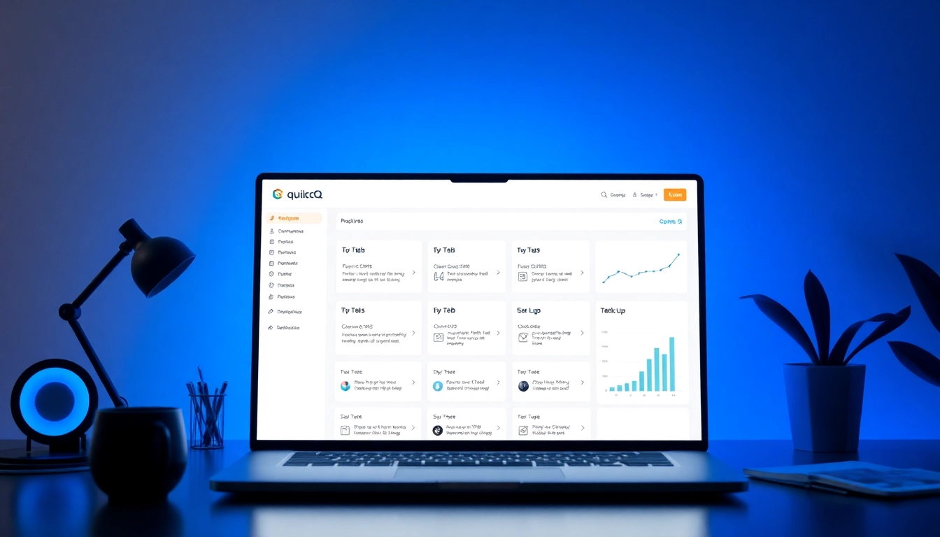 View the dynamic features of quickq官网 in a modern desktop interface, highlighting its user-friendly design.