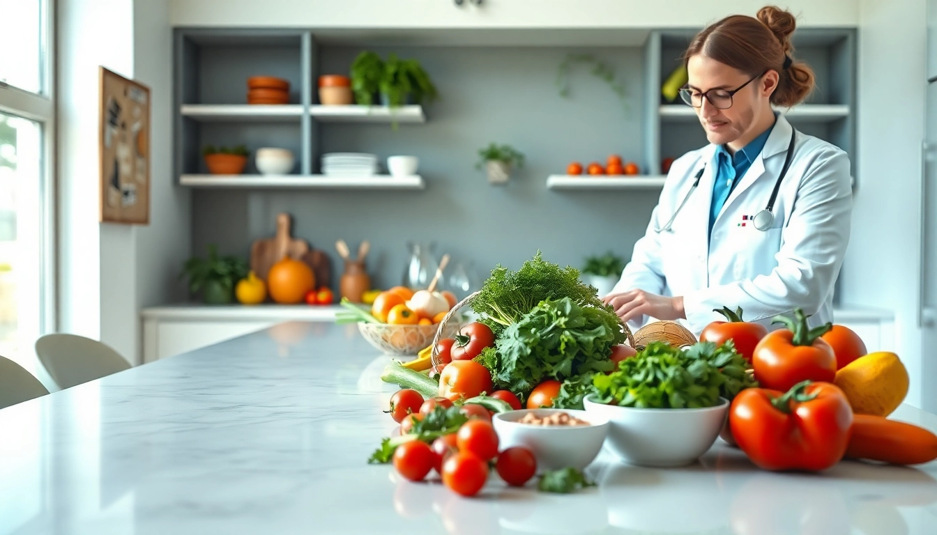 Implementing the best diet system with a fresh and colorful meal preparation setup.