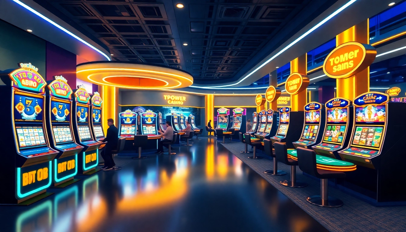 Experience the excitement of TPower casino with engaging online gaming visuals.