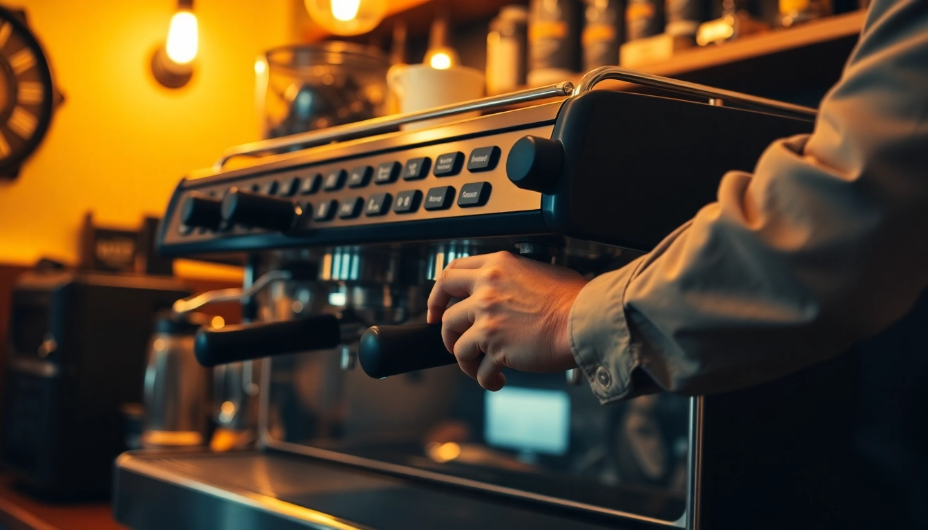 Cimbali service technique showcased by professional technician repairing espresso machines in Istanbul.