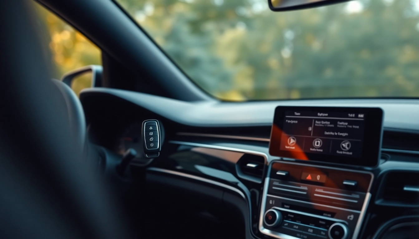 Explore keyless carkeys options with a modern car dashboard and advanced technology features.