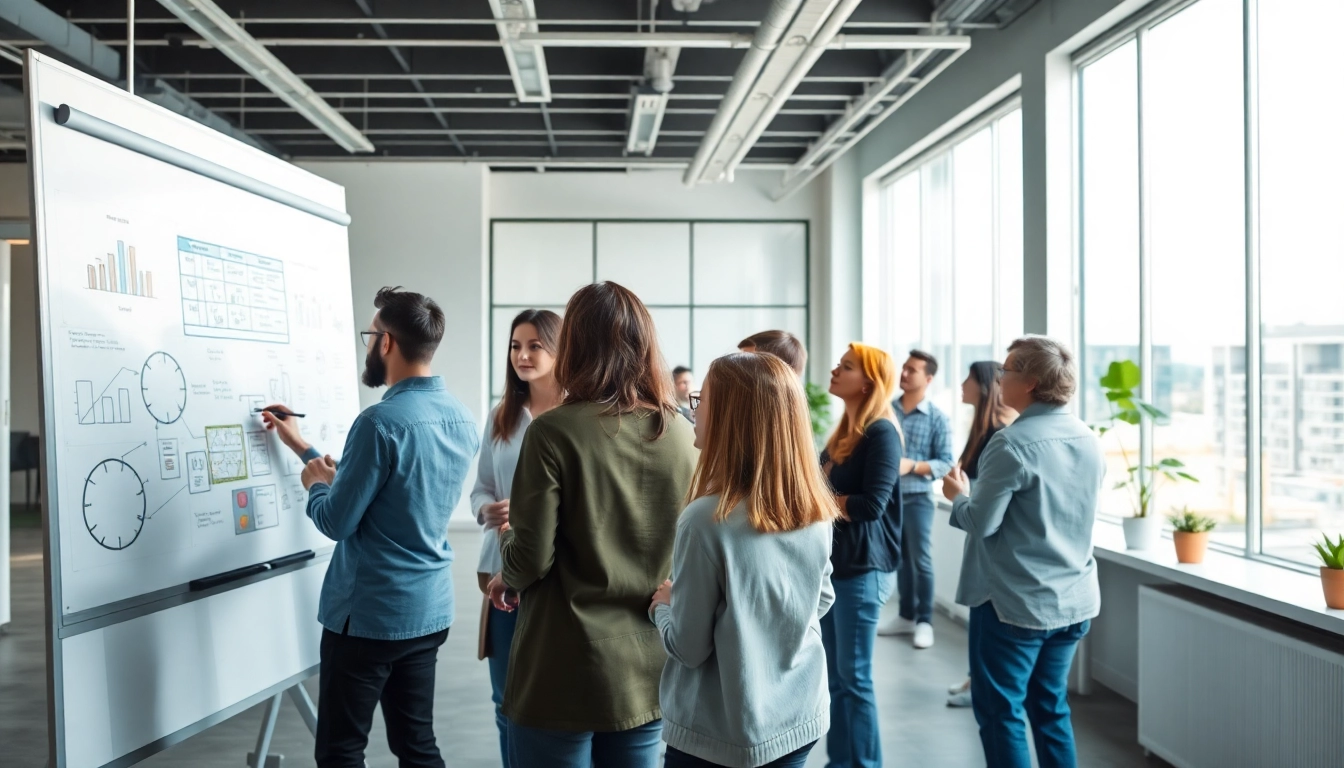 Engaging team collaboration on Product Development in a modern workspace with bright natural light.
